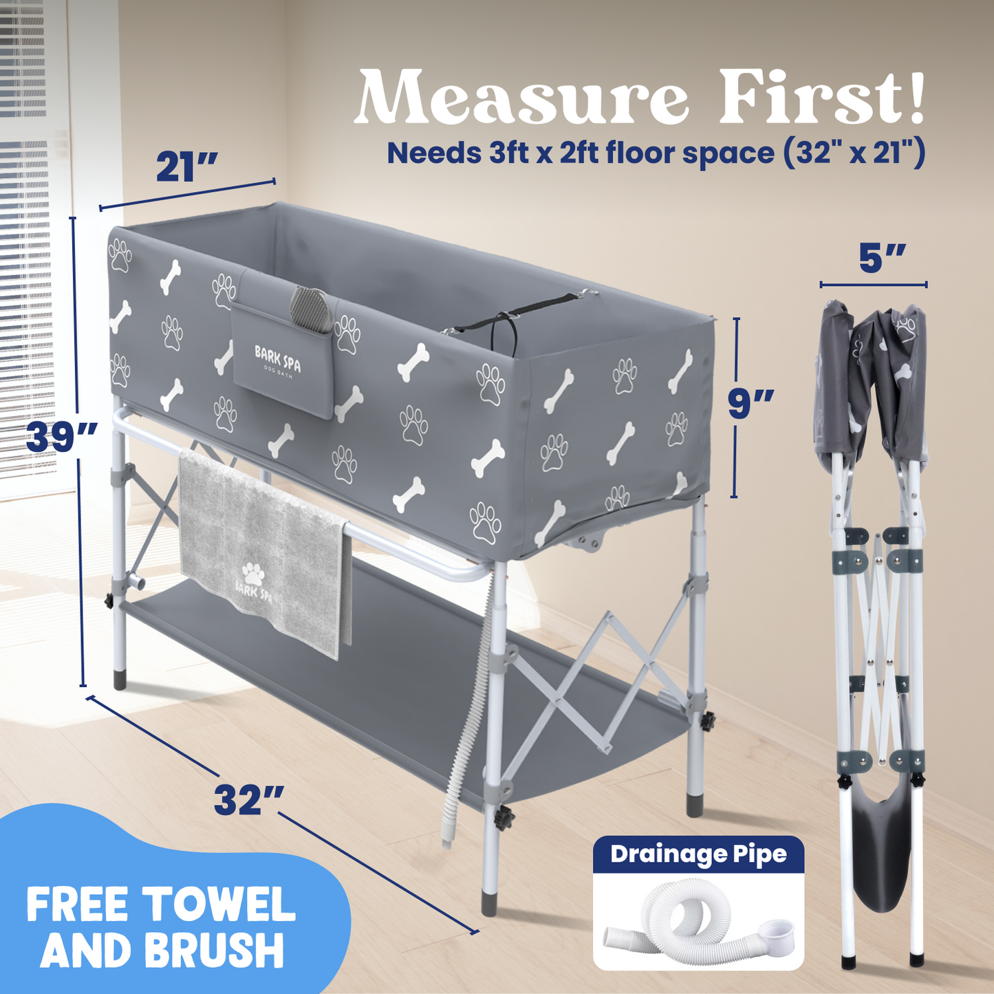Bark Spa Oasis Bundle with FREE Brush and Towel